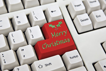 Image showing merry christmas keyboard