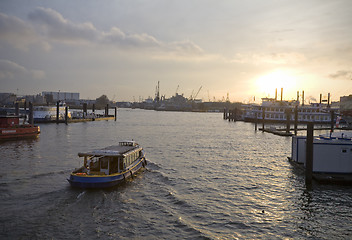 Image showing Sunset Hamburg