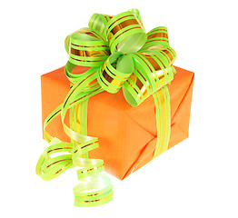Image showing Orange gift box