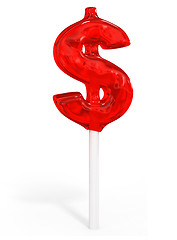 Image showing sweet candy dollar business money symbol 