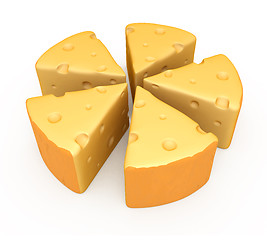Image showing A peace of cheese