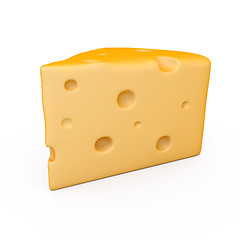 Image showing A peace of cheese