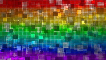 Image showing rainbow mosaic