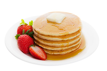 Image showing Plate of pancakes