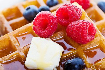 Image showing Waffles closeup