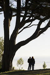 Image showing Couple Overlooking Ocean