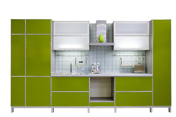 Image showing modern green kitchen