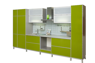 Image showing modern green kitchen