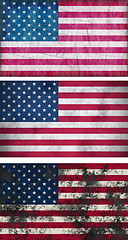 Image showing grunge Flags of the United States