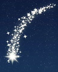 Image showing christmas wishing shooting star