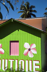 Image showing colorful caribbean shop architecture