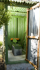 Image showing outhouse toilet rural bequia st. vincent grenadines