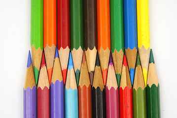 Image showing Group of color pencil