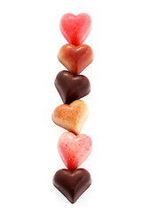 Image showing chocolate hearts