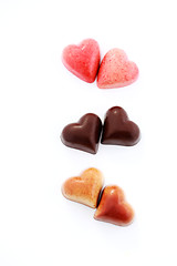 Image showing chocolate hearts