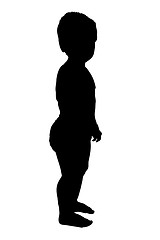 Image showing Toddler Silhouette Illustration