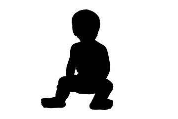 Image showing Toddler Silhouette Illustration