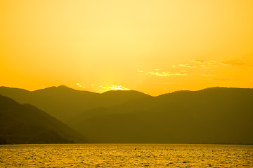 Image showing Sunset at Lake Chelan