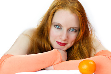 Image showing happy redhead woman