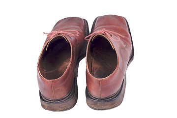 Image showing used brown mans shoes