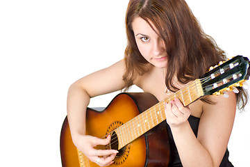 Image showing woman playing guitar