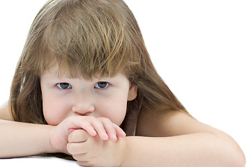 Image showing Pensive child