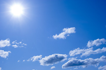 Image showing Sun and clouds