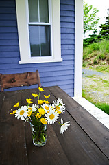 Image showing Wildflowers bouquet at cottage