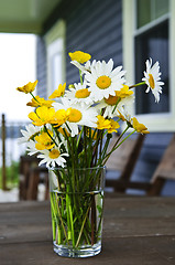 Image showing Wildflowers bouquet at cottage