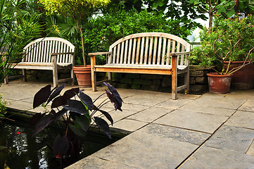 Image showing Lush green garden