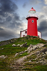 Image showing Lighthouse on hill