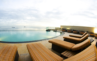 Image showing infinity pool luxury port of spain trinidad