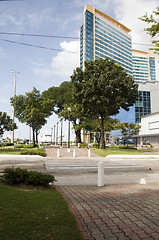 Image showing independence plaza brian lara promenade port of spain trinidad