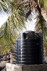 Image showing plastic water tank storage system caribbean islands 