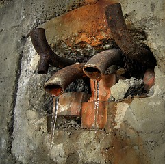 Image showing rusty forgotten frozen and cut