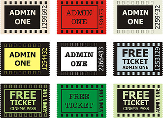 Image showing Admit One Cinema Ticket 