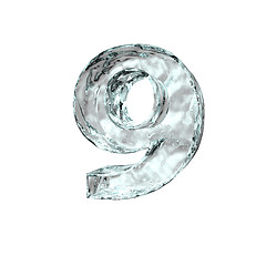 Image showing frozen number nine