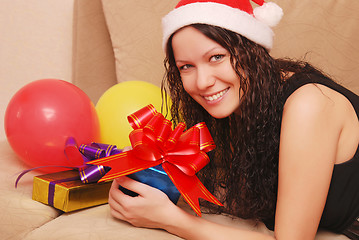 Image showing woman with presents