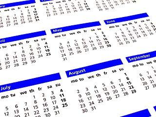 Image showing calendary