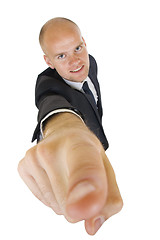 Image showing businessman pointing