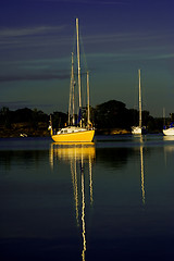 Image showing anchored sailboat
