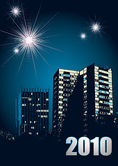 Image showing new year 2010 fireworks
