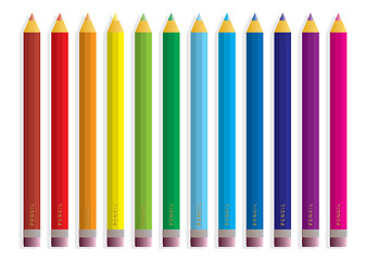 Image showing rainbow pencil