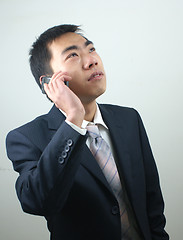 Image showing cell phone business man