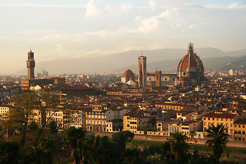 Image showing Italy, Florence at sunset 