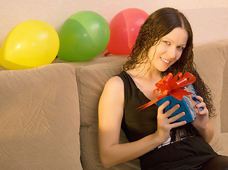 Image showing woman with presents