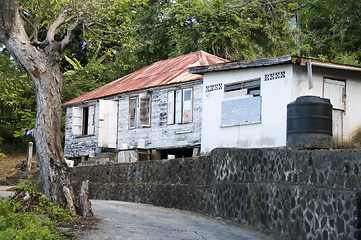 Image showing typical caribbean residence st. vincent and the grenadines