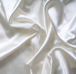 Image showing Smooth elegant white silk as background