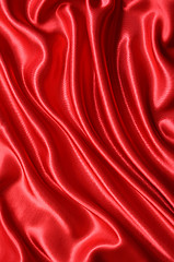 Image showing Smooth Red Silk as background