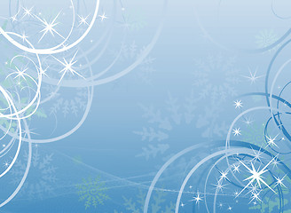 Image showing  Winter blue background